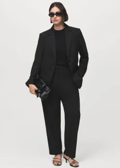 MANGO Fitted suit jacket Black