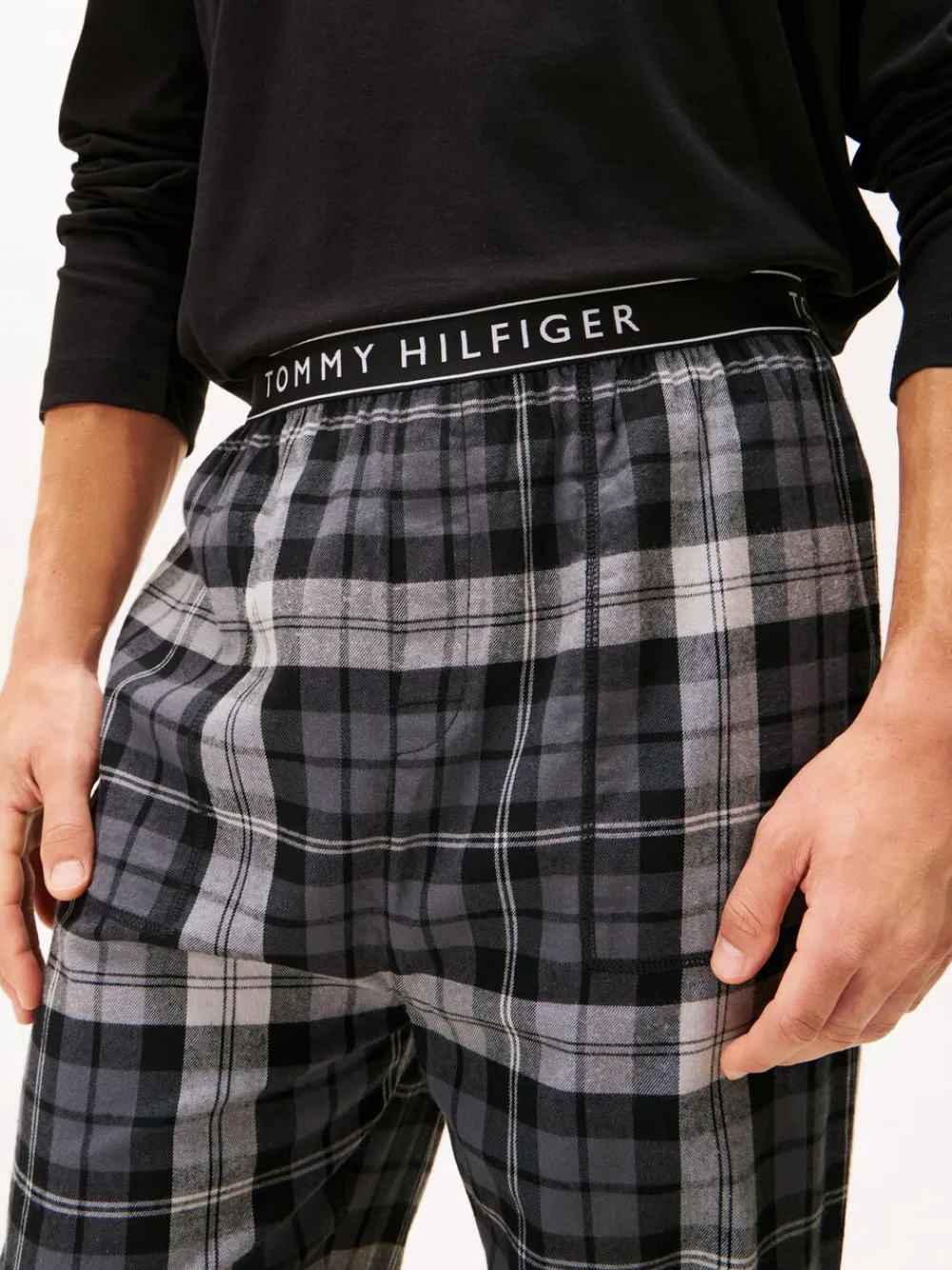 Tommy Hilfiger FLANNEL PJ PANT WB Black tartan Hot