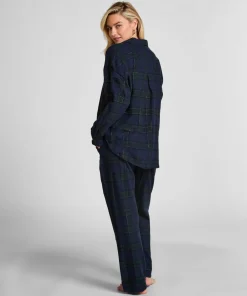 Hunkemöller Flannel Pyjama Pants Blue Discount
