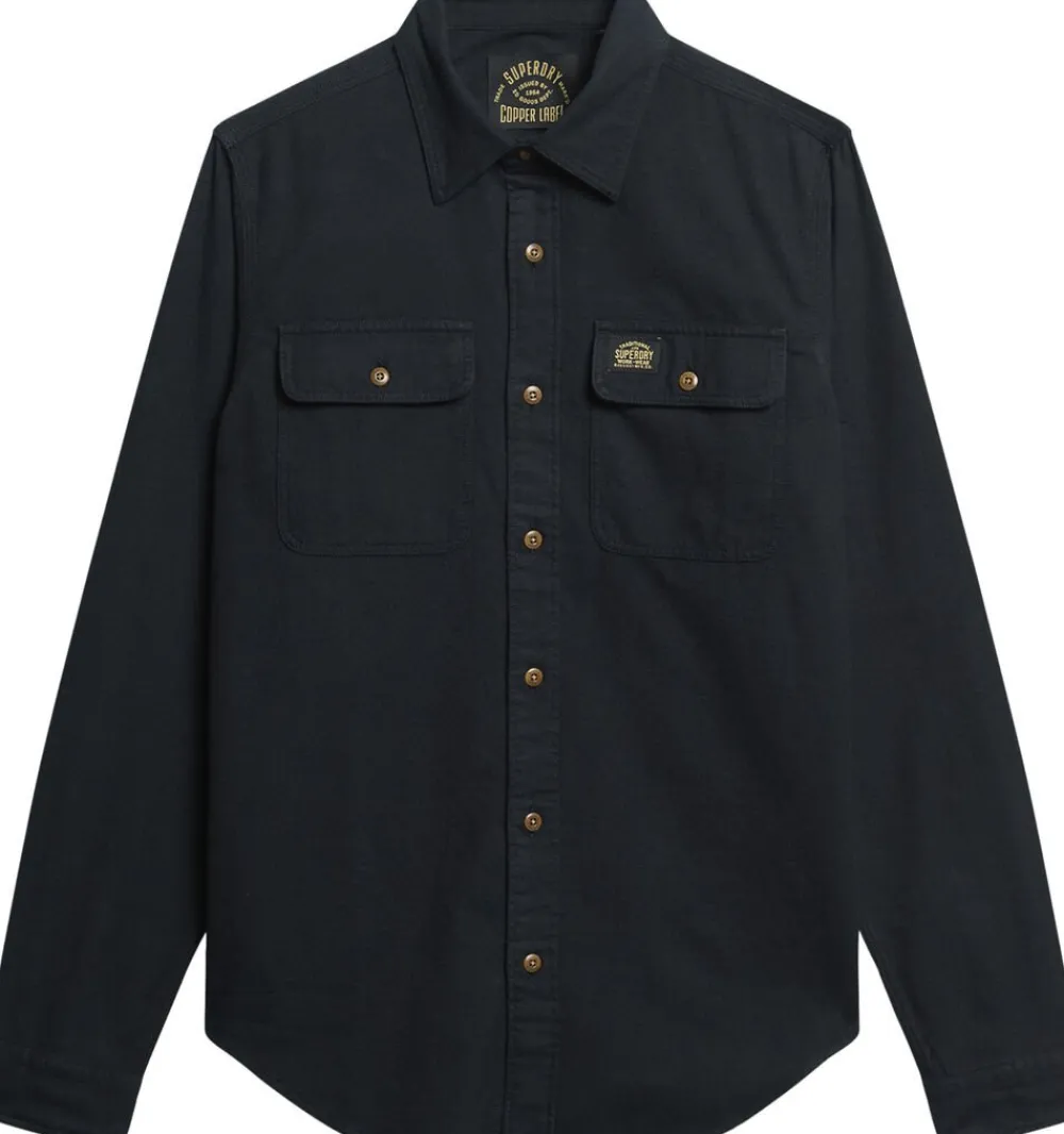 Superdry FLANNEL WORKWEAR SHIRT Jet black Hot