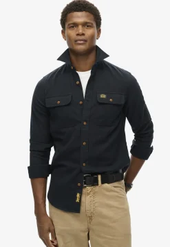 Superdry FLANNEL WORKWEAR SHIRT Jet black Hot
