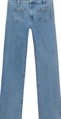 Flared cropped jeans with pockets><noscript><img width=
