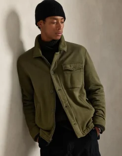 Polo Ralph Lauren Fleece Deck Jacket Gr&oslash;n Clearance