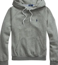 Polo Ralph Lauren Fleece Pullover Hoodie Grå Outlet