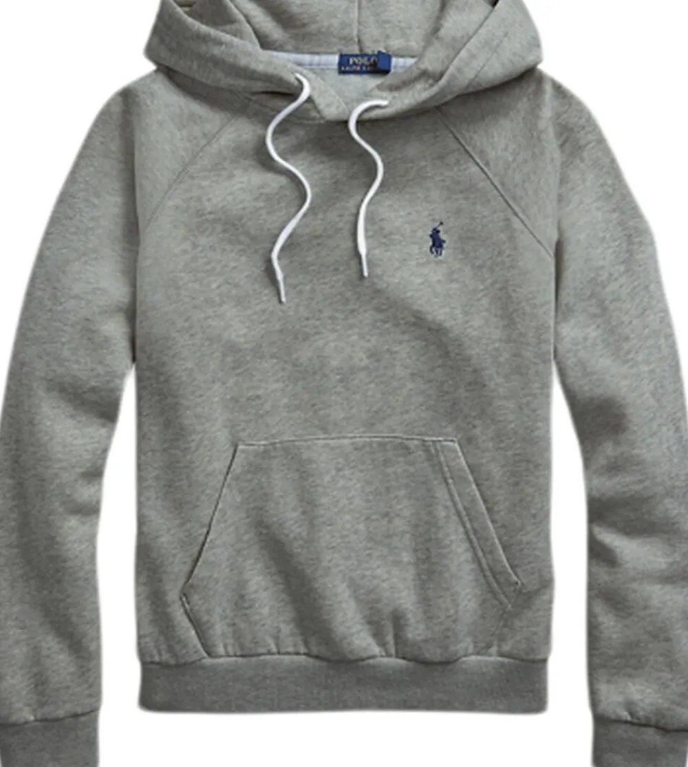 Polo Ralph Lauren Fleece Pullover Hoodie Grå Outlet