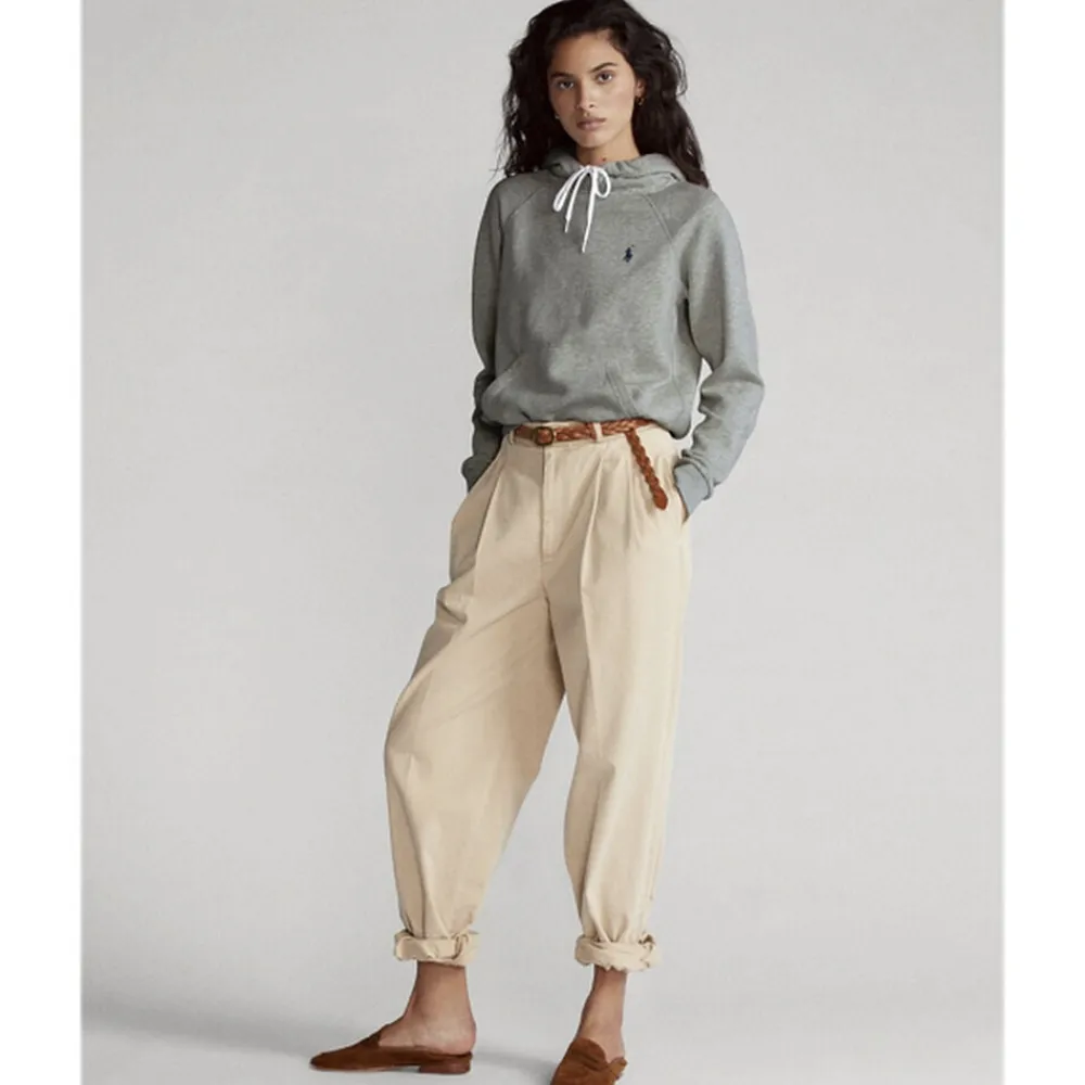 Polo Ralph Lauren Fleece Pullover Hoodie Grå Outlet