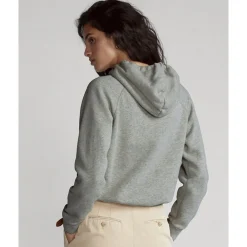 Polo Ralph Lauren Fleece Pullover Hoodie Grå Outlet