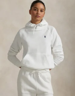 Polo Ralph Lauren Fleece Pullover Hoodie Hvid Sale