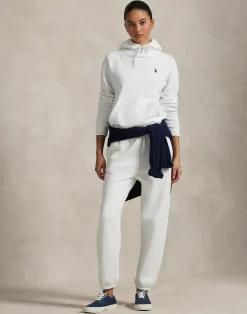 Polo Ralph Lauren Fleece Pullover Hoodie Hvid Sale