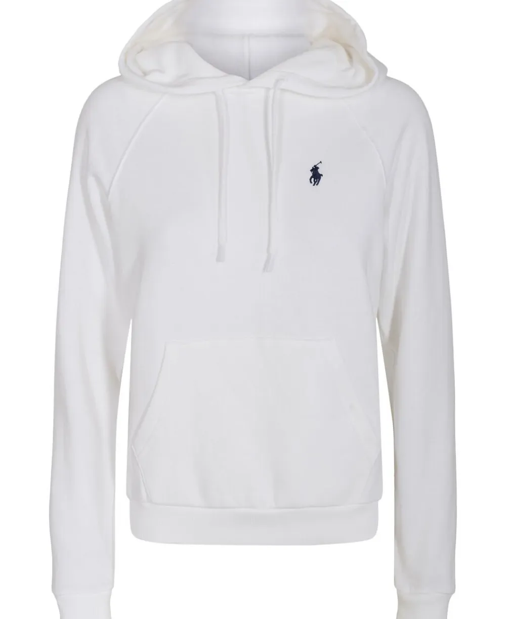 Polo Ralph Lauren Fleece Pullover Hoodie Hvid Sale