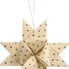 Flettet stjerne t/ophæng lille m/grønne prikker>Ib Laursen Discount