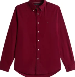 Tommy Hilfiger FLEX FLANNEL SOLID RF SHIRT Deep rouge Online