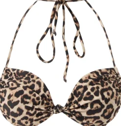 Understatement Flipped Triangle Bikini Top Leopard Sale