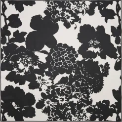 MANGO Floral-print satin scarf Black Online