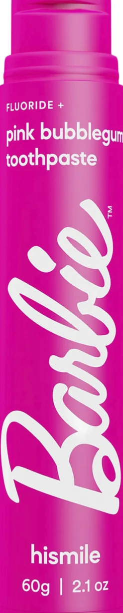 HISMILE Flour+ - Tandpasta med Barbie Pink Bubblegum Hot