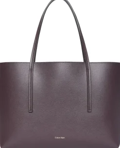 Calvin Klein FOIL LOGO SMALL TOTE Fudge/espresso Online