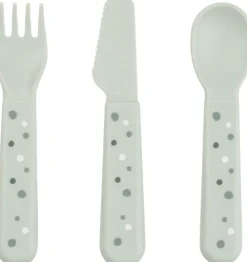 Børn Done by Deer Foodie bestiksæt Happy dots Grøn