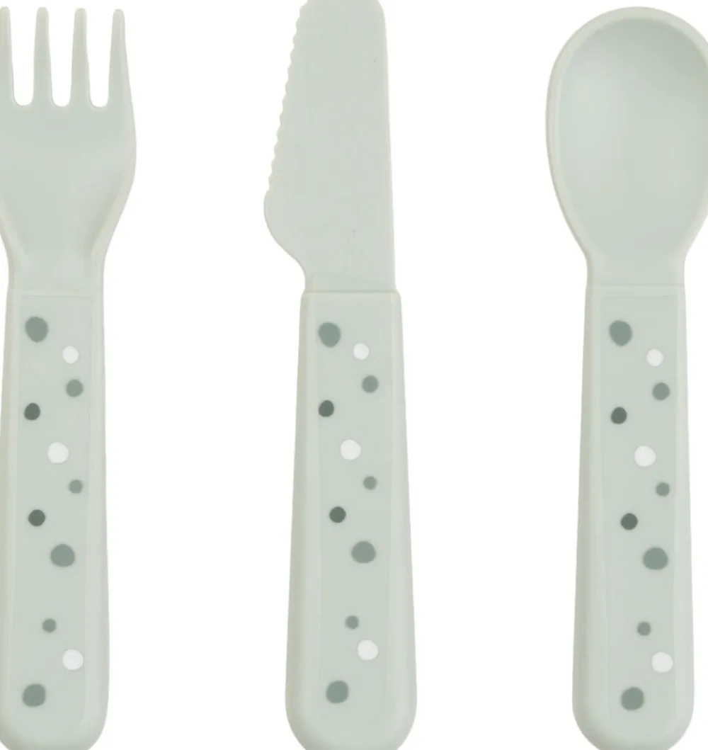 Børn Done by Deer Foodie bestiksæt Happy dots Grøn