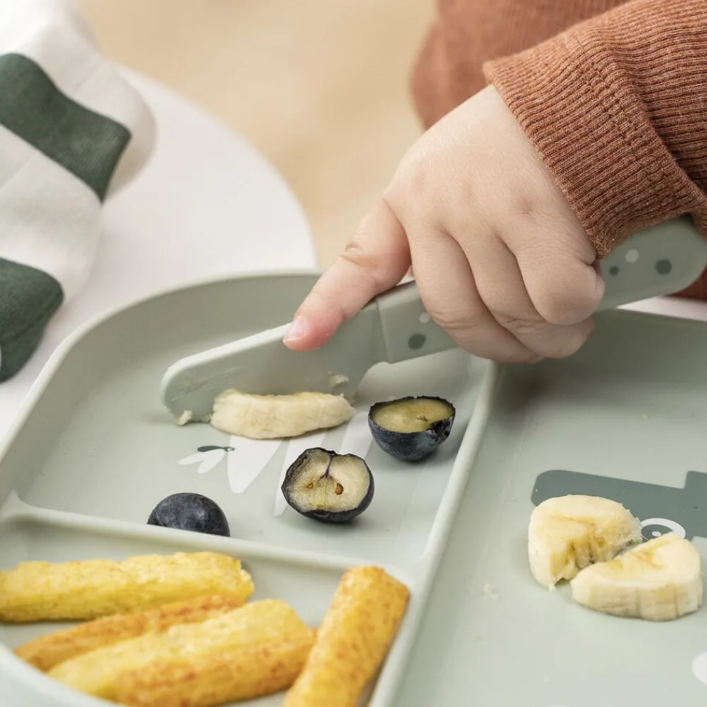 Børn Done by Deer Foodie bestiksæt Happy dots Grøn