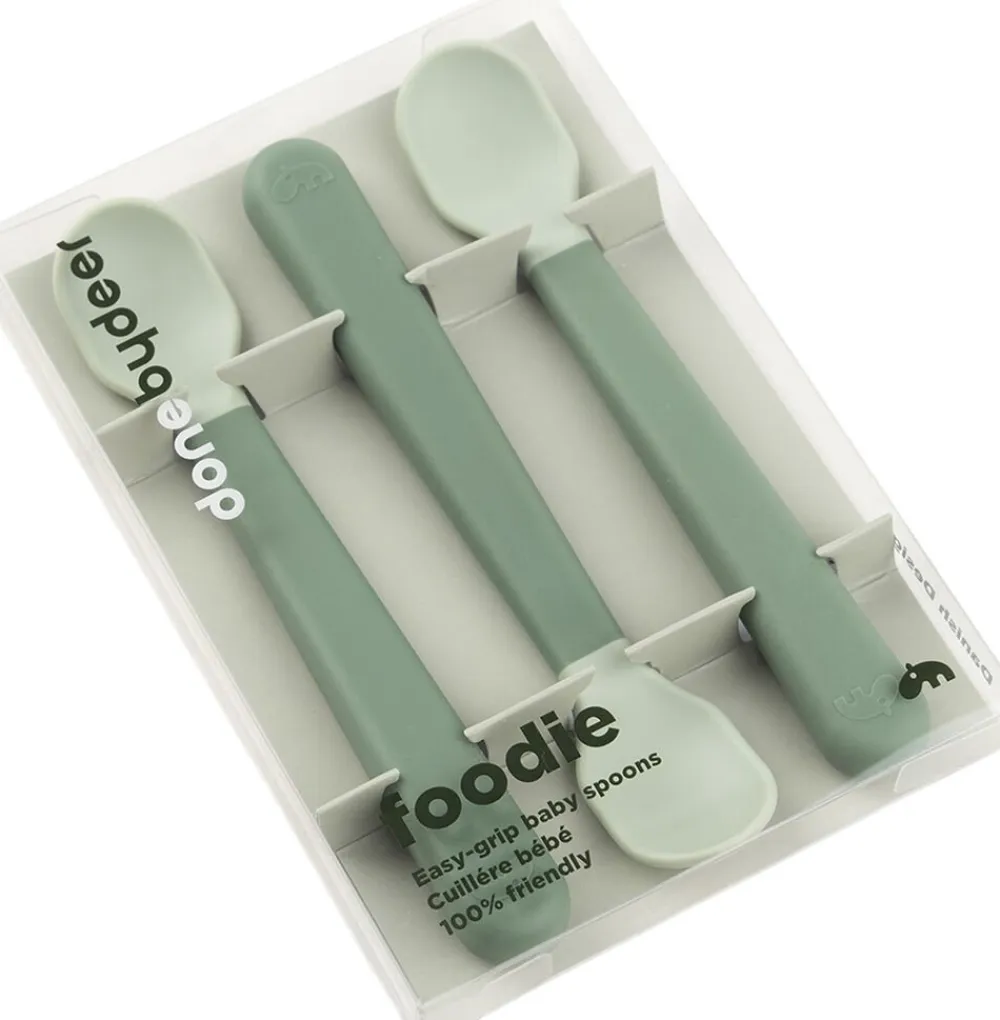 Foodie easy-grip babyske 3-pak Grøn>Done by Deer Online