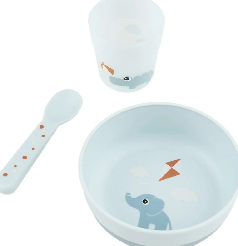 Done by Deer Foodie første spisesæt Playground Blå Hot