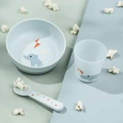 Done by Deer Foodie første spisesæt Playground Blå Hot