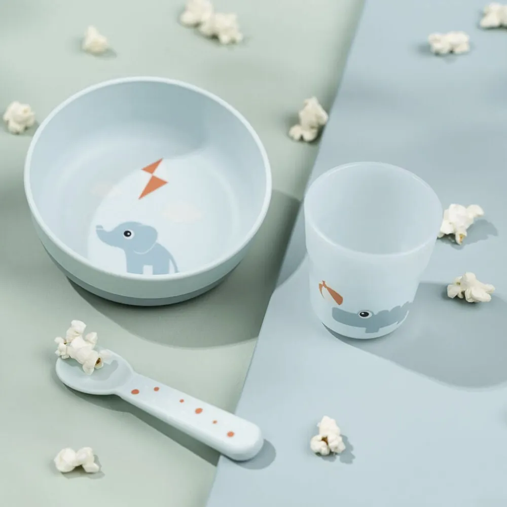 Done by Deer Foodie første spisesæt Playground Blå Hot