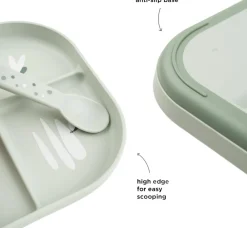 Børn Done by Deer Foodie inddelt tallerken Croco Grøn