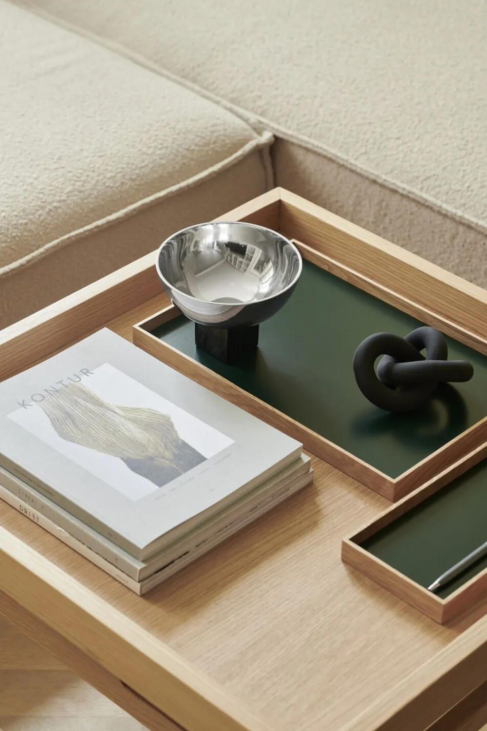 GEJST Frame tray small oak/green