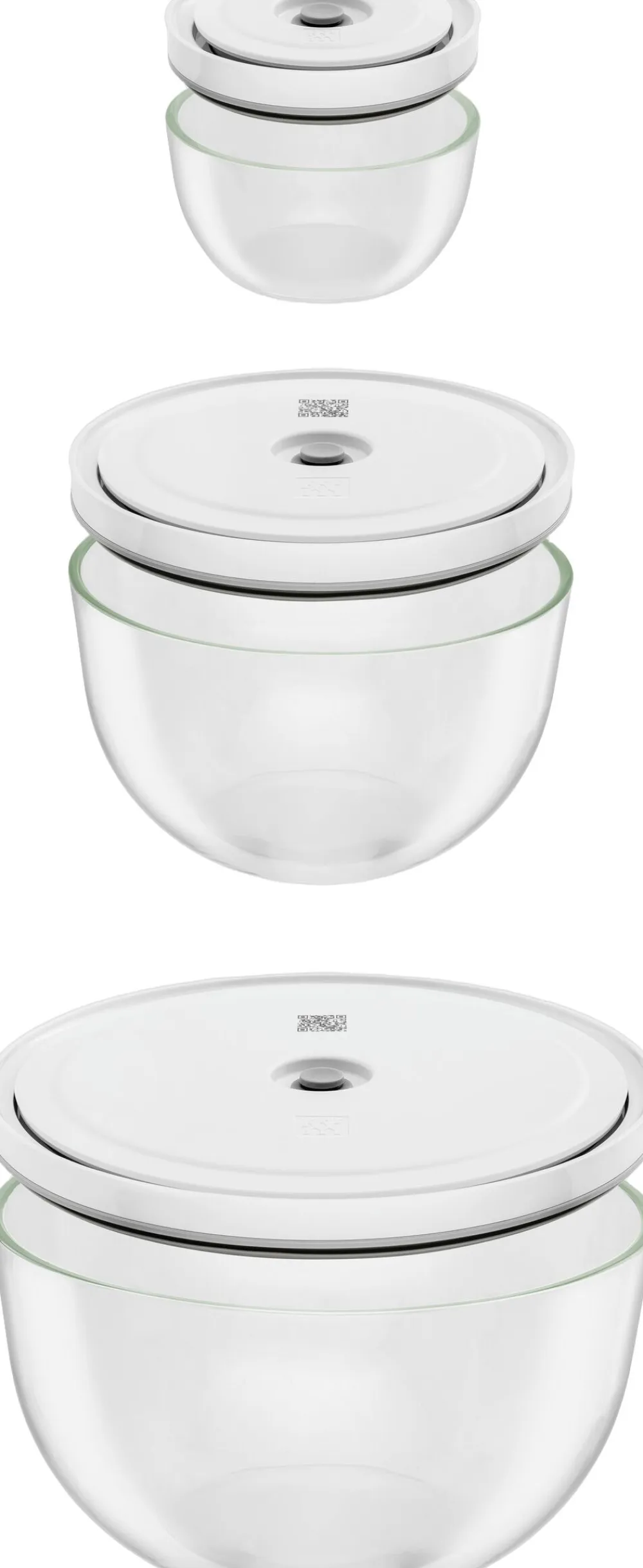 Zwilling Fresh & Save BOWLS Vakuum skål sæt S/M/L / 6-dele, Glas, gen