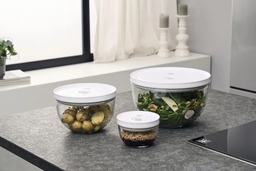 Zwilling Fresh & Save BOWLS Vakuum skål sæt S/M/L / 6-dele, Glas, gen