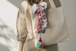 Kay Bojesen Fugl guld nøglering med naturlæder eg Sale