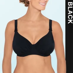 WIKI Full Cup bikini top Black New