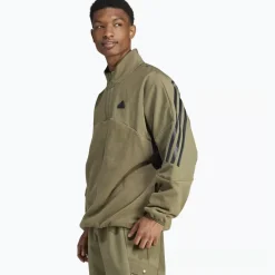 adidas Future Icons 3-Stripes 1/4-Zip Sweatshirt Gr&oslash;n New