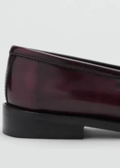 MANGO Gathered leather moccasin 78 Best