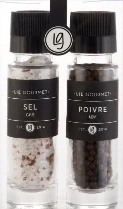 Gavesæt små kværne - salt/chili & sort peber (108 g/ 55 g)>Lie Gourmet Sale
