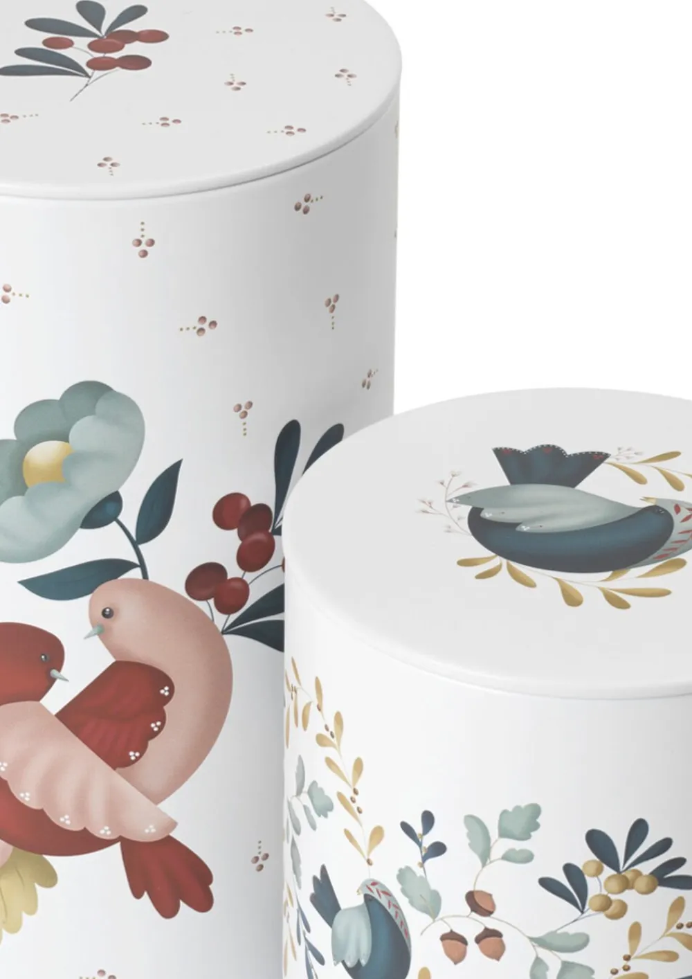 Rosendahl GC Cottage Opbevaringsdåse Ø10/Ø11 hvid m. deko 2 stk.