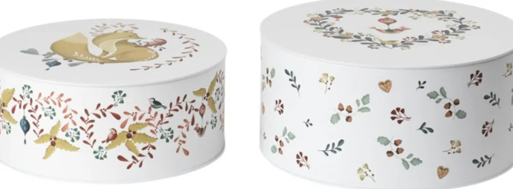 Rosendahl GC Cottage Opbevaringsdåse Ø20/Ø22 hvid m. deko 2 stk. Clearance