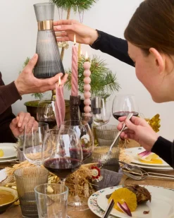 GC Mouthblown Vandkaraffel 1,0 l smoke>Rosendahl