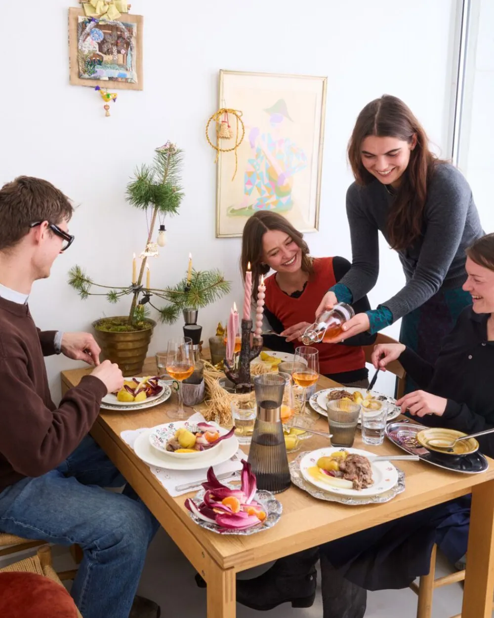 GC Mouthblown Vandkaraffel 1,0 l smoke>Rosendahl