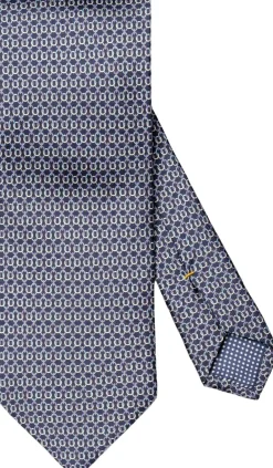 ETON Geometric Print Silk Tie Blå Clearance
