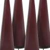 Uyuni Giftbox w. spike, remote, LED cone candle, Wine red, Smooth,