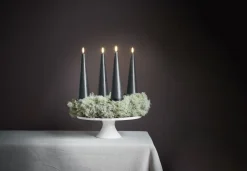 Uyuni Giftbox w. spike, remote, LED cone candle, Pine green, Smoot