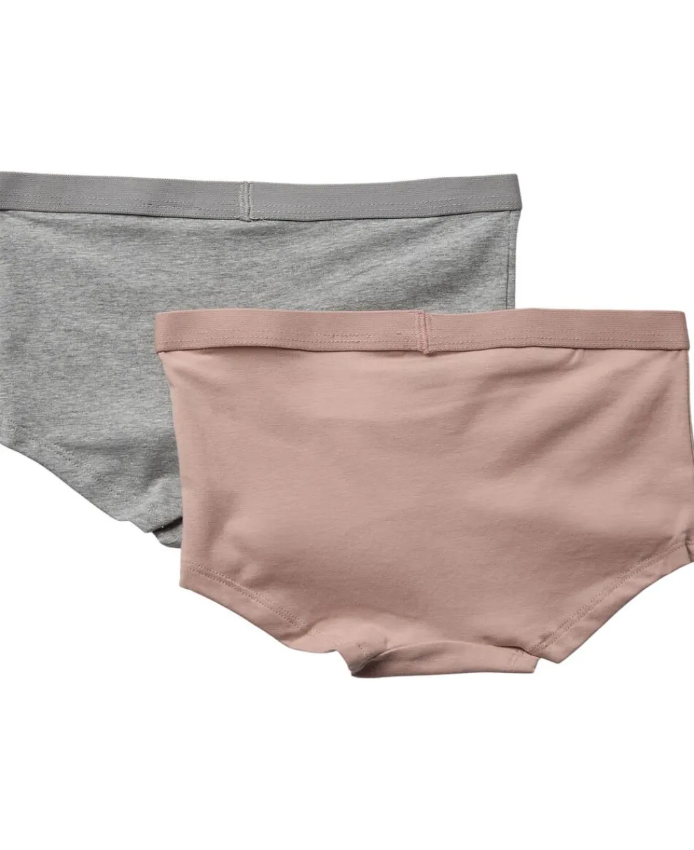 Magasin du Nord Collection Girls Hipsters 2-Pack Light grey melange Outlet