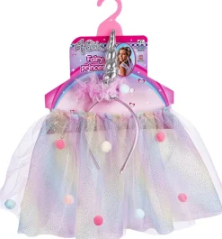 skørt og hårbøjle med enhjørningehorn. Str. 3-6 år.><noscript><img width=