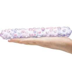 GLAS - PURPLE ROSE NUBBY DILDO><noscript><img width=