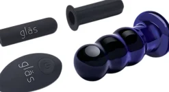 Gläs GLAS - RECHARGEABLE REMOTE CONTROLLED VIBRATING BEADED BUTTP