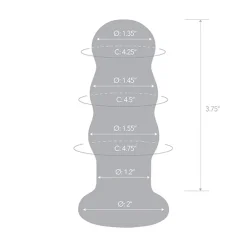 Gläs GLAS - RECHARGEABLE REMOTE CONTROLLED VIBRATING BEADED BUTTP