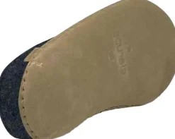 Glerups Tøffel med skindsål M&oslash;rkeblå Outlet