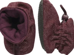 Melton Glitter textile slippers Bordeaux Outlet